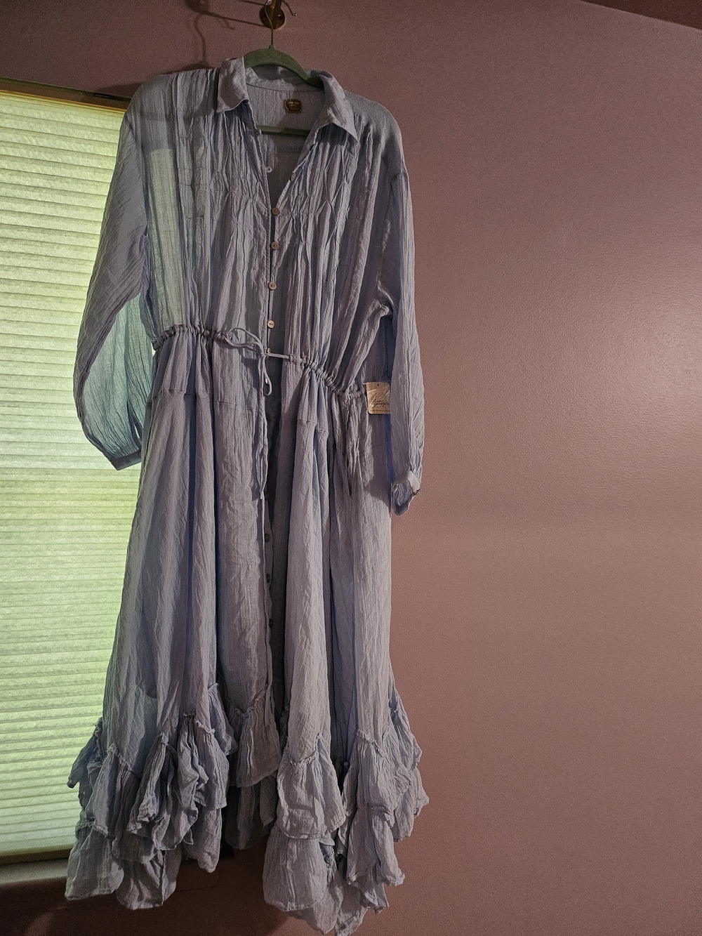 Free People Sea La Vie Midi Dress, Xs Nwt In Blue Snowflake - Picture 6 of 11